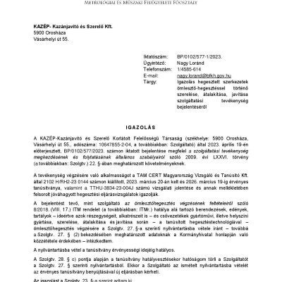 Igazolás 1o.
